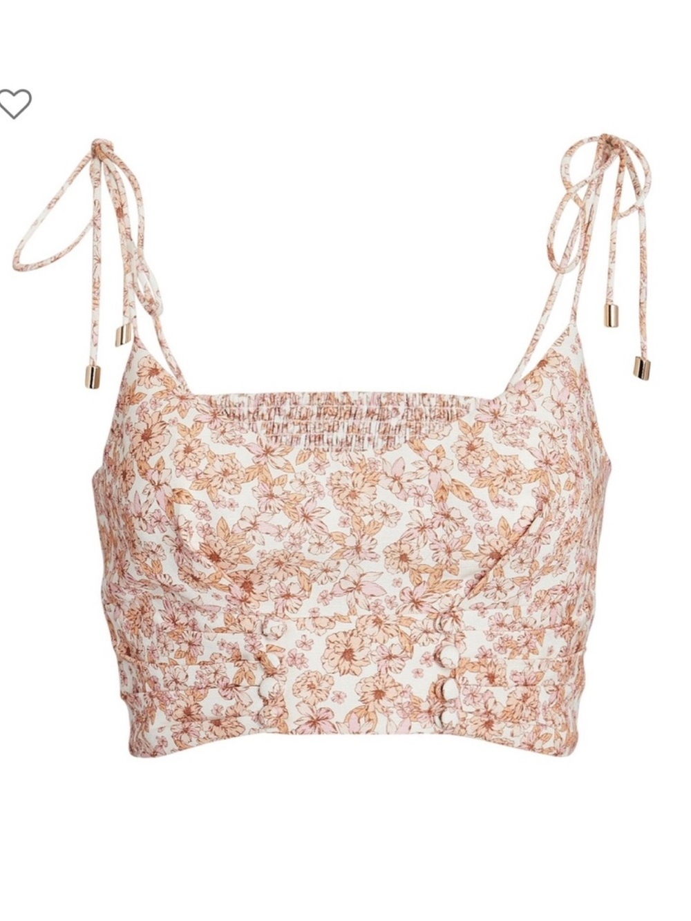 Significant Other Maria Sleeveless Floral Crop Top - Pink - NWOT